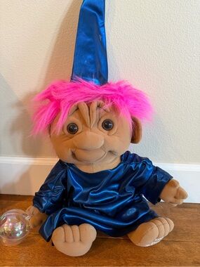 Vintage 1992 Jumbo Plush Norfin Troll Russ Bertie & Company Magician